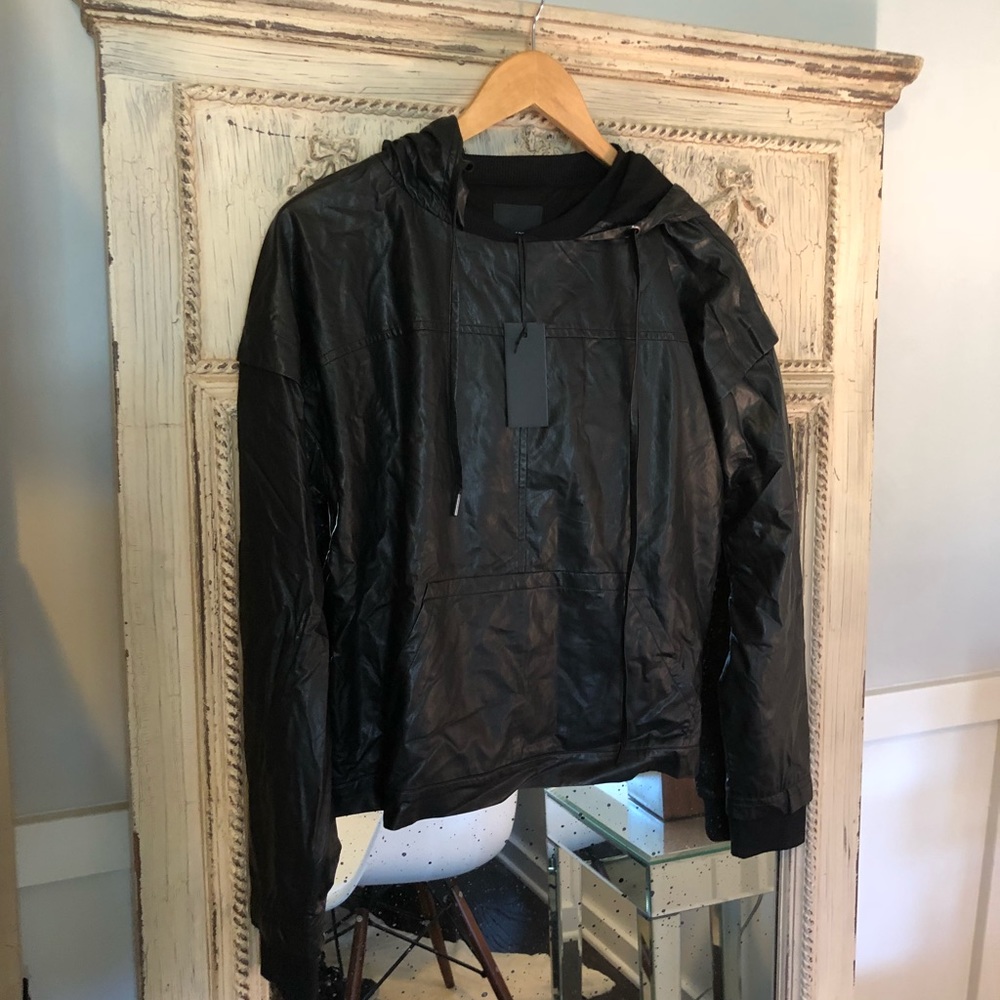Brand new black leather jacket